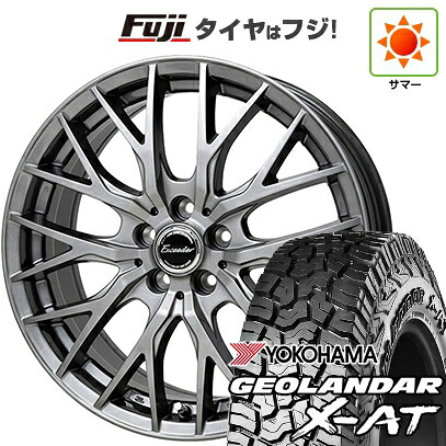 【新品国産車用5穴114.3】 夏タイヤ ホイール4本セット 235/60R18 ヨコハマ ジオランダー X-AT G016 OWL ホットスタッフ エクシーダー E05II 8J 18インチ(送料無料)