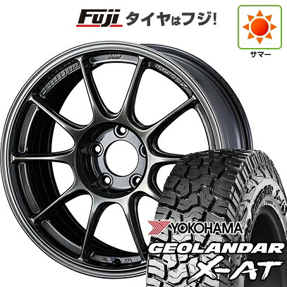 【新品国産車用5穴114.3】 夏タイヤ ホイール4本セット 225/65R17 ヨコハマ ジオランダー X-AT G016 OWL WEDS ウェッズスポーツ TC-105X 7.5J 17インチ(送料無料)