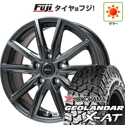 【新品国産車用5穴114.3】 夏タイヤ ホイール4本セット 235/60R18 ヨコハマ ジオランダー X-AT G016 OWL エルベ エステローザ EST-α ディープグレー 7J 18インチ(送料無料)
