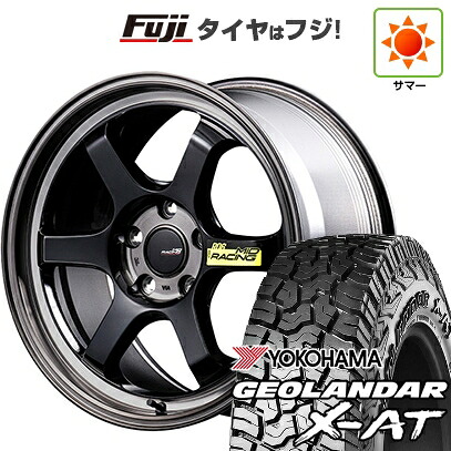 【新品国産車用5穴114.3】 夏タイヤ ホイール4本セット 225/65R17 ヨコハマ ジオランダー X-AT G016 OWL MID WHEELS MID RACING R06 7.5J 17インチ(送料無料)