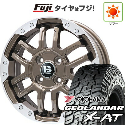 【新品】デリカD5 夏タイヤ ホイール4本セット 225/70R16 ヨコハマ ジオランダー X-AT G016 WL ビッグウエイ B-LUGNAS FRD(ブロンズ/リムポリッシュ) 6.5J 16インチ(送料無料)