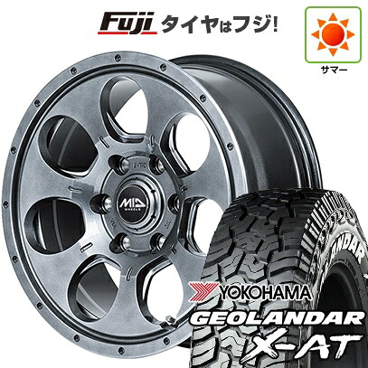 【新品】デリカD5 夏タイヤ ホイール4本セット 225/70R16 ヨコハマ ジオランダー X-AT G016 WL MID WHEELS マッドエージェント 7J 16インチ(送料無料)｜フジ スペシャルセレクション