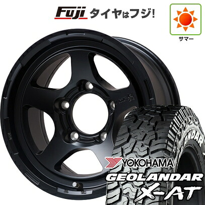 【新品】ジムニー 夏タイヤ ホイール4本セット 185/85R16 ヨコハマ ジオランダー X-AT G016 WL レアマイスター LMG 極 マットブラック 5.5J 16インチ(送料無料)｜フジ スペシャルセレクション