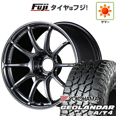 【新品国産車用5穴100】 夏タイヤ ホイール4本セット 225/55R18 ヨコハマ ジオランダー A/T4 G018 RBL ヨコハマ アドバンレーシング RSIII 7.5J 18インチ(送料無料)|フジ スペシャルセレクション