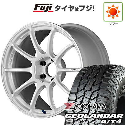 【新品国産車用5穴100】 夏タイヤ ホイール4本セット 225/55R18 ヨコハマ ジオランダー A/T4 G018 RBL ヨコハマ アドバンレーシング RSIII 8J 18インチ(送料無料)｜フジ スペシャルセレクション