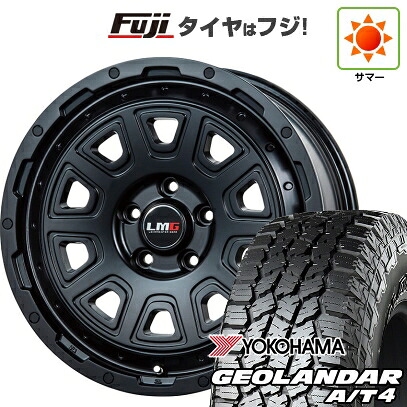 【新品】デリカD5 夏タイヤ ホイール4本セット 225/70R16 ヨコハマ ジオランダー A/T4 G018 RBL レアマイスター LMG DS-10 マットブラック 7J 16インチ(送料無料)