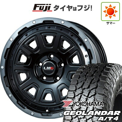 【新品国産車用5穴114.3】 夏タイヤ ホイール4本セット 225/65R17 102 H ヨコハマ ジオランダー A/T4 G018 RBL レアマイスター LMG DS-10 ブラック/ブラッククリアリム 7.5J 17インチ(送料無料)