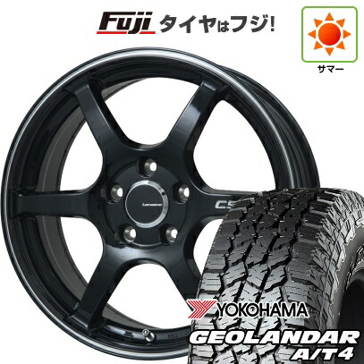 【新品国産車用5穴114.3】 夏タイヤ ホイール4本セット 215/60R17 ヨコハマ ジオランダー A/T4 G018 RBL レアマイスター CS-V6(グロスブラック/ラインポリッシュ) 7J 17インチ(送料無料)｜フジ スペシャルセレクション