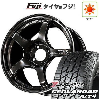 【新品国産車用5穴114.3】 夏タイヤ ホイール4本セット 215/65R16 ヨコハマ ジオランダー A/T4 G018 RBL ヨコハマ アドバンレーシング TC-4 7J 16インチ(送料無料)|フジ スペシャルセレクション