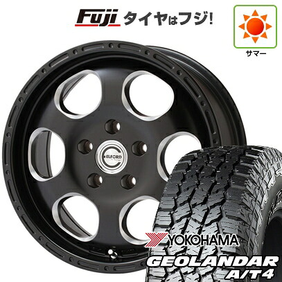 【新品】デリカD5 夏タイヤ ホイール4本セット 225/70R16 ヨコハマ ジオランダー A/T4 G018 RBL エルフォード ブラッドストック 1P 7J 16インチ(送料無料)｜フジ スペシャルセレクション 103,785円