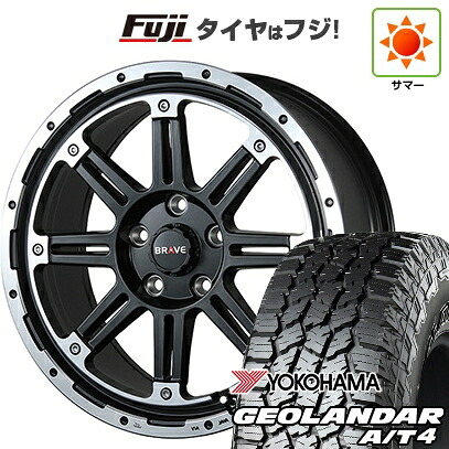 【新品国産車用5穴114.3】 夏タイヤ ホイール4本セット 225/60R17 ヨコハマ ジオランダー A/T4 G018 RBL ブレスト バーンズテック ブレイブストリーム 7.5J 17インチ(送料無料)｜フジ スペシャルセレクション