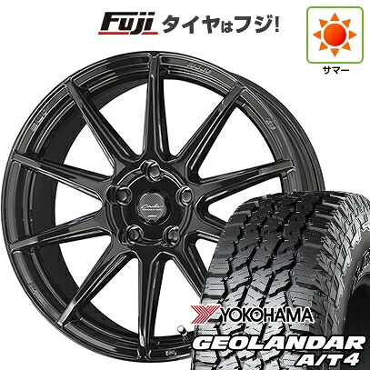 【新品国産車用5穴114.3】 夏タイヤ ホイール4本セット 225/55R18 ヨコハマ ジオランダー A/T4 G018 RBL 共豊 サーキュラー C10R 7J 18インチ(送料無料)
