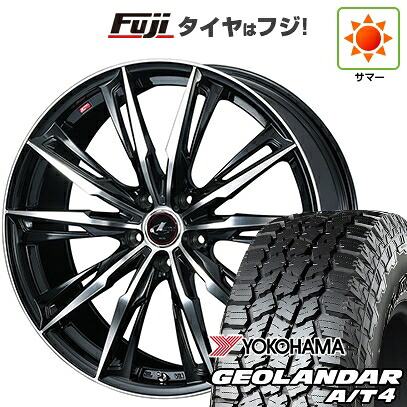 【新品国産車用5穴114.3】 夏タイヤ ホイール4本セット 235/60R18 ヨコハマ ジオランダー A/T4 G018 RBL WEDS ウェッズ レオニス GX 7J 18インチ(送料無料)