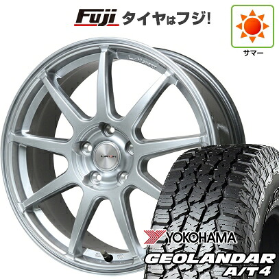 【新品国産車用5穴114.3】 夏タイヤ ホイール4本セット 225/60R18 ヨコハマ ジオランダー A/T4 G018 RBL レアマイスター LMスポーツ LM-QR ハイパーシルバー 7.5J 18インチ(送料無料)