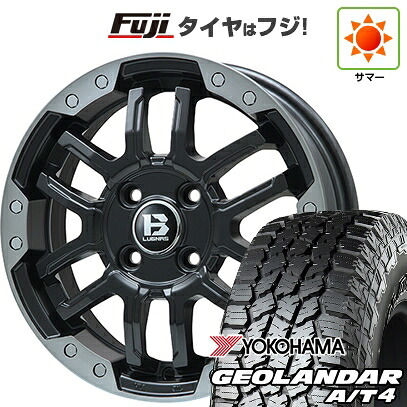 【新品】デリカD5 夏タイヤ ホイール4本セット 225/70R16 ヨコハマ ジオランダー A/T4 G018 RBL ビッグウエイ B-LUGNAS FRD(マットブラック/ブラッククリアリム) 6.5J 16インチ(送料無料)｜フジ スペシャルセレクション