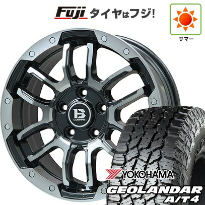 【新品国産車用5穴114.3】 夏タイヤ ホイール4本セット 225/60R18 ヨコハマ ジオランダー A/T4 G018 RBL ビッグウエイ B-LUGNAS FRD(ブラックポリッシュ/ブラッククリア) 7.5J 18インチ(送料無料)｜フジ スペシャルセレクション