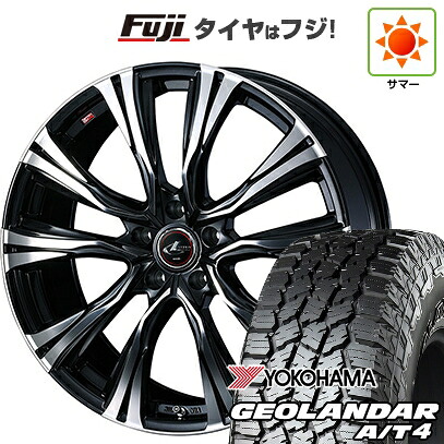 【新品国産車用5穴114.3】 夏タイヤ ホイール4本セット 235/60R18 ヨコハマ ジオランダー A/T4 G018 RBL WEDS ウェッズ レオニス VR 7J 18インチ(送料無料)