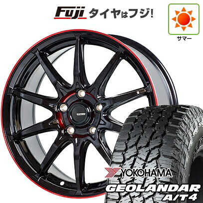 【新品国産車用5穴114.3】 夏タイヤ ホイール4本セット 225/60R18 ヨコハマ ジオランダー A/T4 G018 RBL ホットスタッフ ジースピード P-05R 7J 18インチ(送料無料)