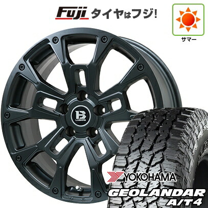 【新品国産車用5穴114.3】 夏タイヤ ホイール4本セット 225/65R17 102 H ヨコハマ ジオランダー A/T4 G018 RBL ビッグウエイ B-LUGNAS BRD(マットブラック) 7J 17インチ(送料無料)