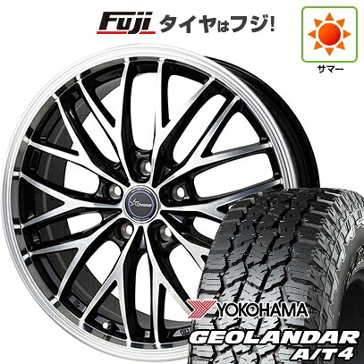 【新品国産車用5穴114.3】 夏タイヤ ホイール4本セット 225/60R18 ヨコハマ ジオランダー A/T4 G018 RBL ホットスタッフ クロノス CH-113 8J 18インチ(送料無料)|フジ スペシャルセレクション