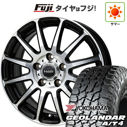 【新品国産車用5穴114.3】 夏タイヤ ホイール4本セット 215/60R17 ヨコハマ ジオランダー A/T4 G018 RBL ホットスタッフ ヴァレット グリッター 7J 17インチ(送料無料)|フジ スペシャルセレクション
