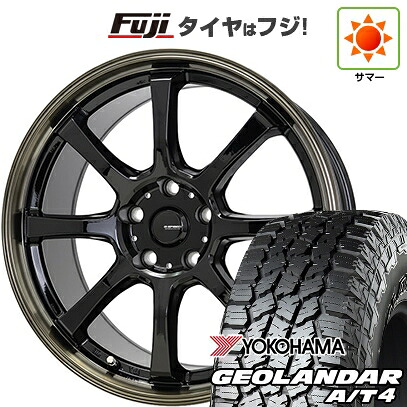 【新品国産車用5穴114.3】 夏タイヤ ホイール4本セット 225/60R18 ヨコハマ ジオランダー A/T4 G018 RBL ホットスタッフ ジースピード P-08 7J 18インチ(送料無料)