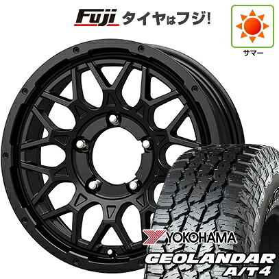 【新品】ジムニー 夏タイヤ ホイール4本セット 175/80R16 ヨコハマ ジオランダー A/T4 G018 WL/RBL コーセイ ボトムガルシア シャドウバーツ 5.5J 16インチ(送料無料)