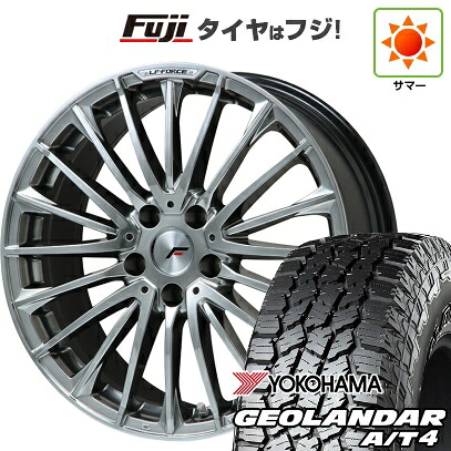 【新品国産車用5穴114.3】 夏タイヤ ホイール4本セット 235/60R18 ヨコハマ ジオランダー A/T4 G018 RBL レアマイスター LF-FORCE クロームハイパーシルバー平座ナット 7.5J 18インチ(送料無料)|フジ スペシャルセレクション