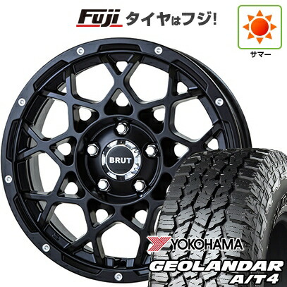 【新品国産車用5穴114.3】 夏タイヤ ホイール4本セット 225/55R18 ヨコハマ ジオランダー A/T4 G018 RBL トライスター BRUT BR-55 8J 18インチ(送料無料)|フジ スペシャルセレクション