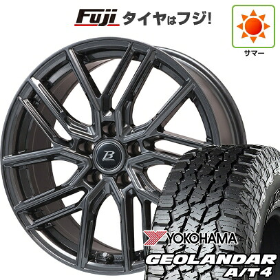 【新品国産車用5穴114.3】 夏タイヤ ホイール4本セット 225/55R18 ヨコハマ ジオランダー A/T4 G018 RBL ブランドルライン ヴァレーゼ ディープグレー 7.5J 18インチ(送料無料)