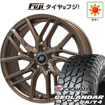 【新品国産車用5穴114.3】 夏タイヤ ホイール4本セット 225/60R17 ヨコハマ ジオランダー A/T4 G018 RBL ブランドルライン ヴァレーゼ マットブロンズ 7J 17インチ(送料無料)