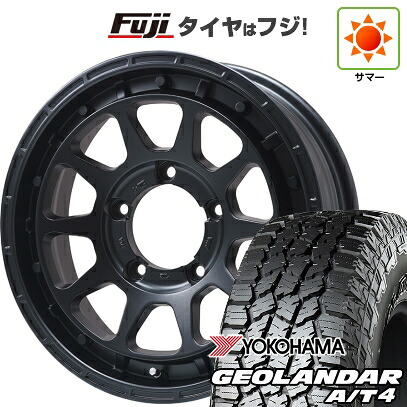 【新品】ジムニー 夏タイヤ ホイール4本セット 175/80R16 ヨコハマ ジオランダー A/T4 G018 WL/RBL レアマイスター LMG DIEZ マットブラック 5.5J 16インチ(送料無料)