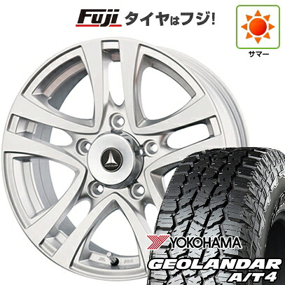 【新品】ジムニー 夏タイヤ ホイール4本セット 175/80R16 ヨコハマ ジオランダー A/T4 G018 WL/RBL テクノピア マッドクリフ 5.5J 16インチ(送料無料)｜フジ スペシャルセレクション 62,205円