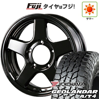 【新品】ジムニー 夏タイヤ ホイール4本セット 175/80R16 ヨコハマ ジオランダー A/T4 G018 WL/RBL フォーバイフォーエンジニア ブラッドレー V EVOLUTION for Jimny 5.5J 16インチ(送料無料)|フジ スペシャルセレクション