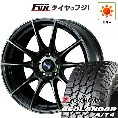 【新品国産車用5穴114.3】 夏タイヤ ホイール4本セット 225/60R18 ヨコハマ ジオランダー A/T4 G018 RBL WEDS ウェッズスポーツ SA-25R 8J 18インチ(送料無料)