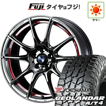 【新品国産車用5穴100】 夏タイヤ ホイール4本セット 225/55R18 ヨコハマ ジオランダー A/T4 G018 RBL WEDS ウェッズスポーツ SA-25R 7.5J 18インチ(送料無料)