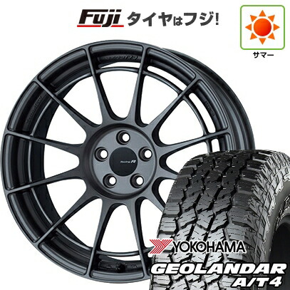 【新品国産車用5穴114.3】 夏タイヤ ホイール4本セット 225/60R17 ヨコハマ ジオランダー A/T4 G018 RBL ENKEI エンケイ Racing Revolution NT03 RR 7J 17インチ(送料無料)