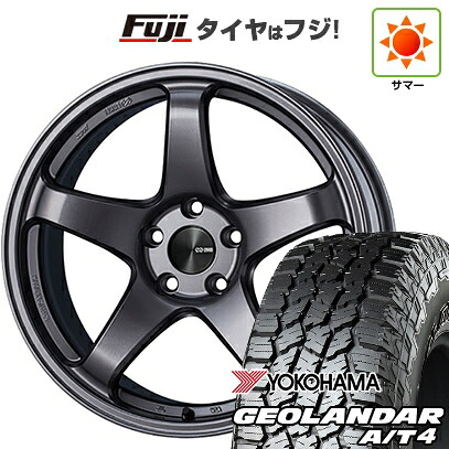 【新品国産車用5穴100】 夏タイヤ ホイール4本セット 225/60R17 ヨコハマ ジオランダー A/T4 G018 RBL ENKEI エンケイ PerformanceLine PF05 7.5J 17インチ(送料無料)