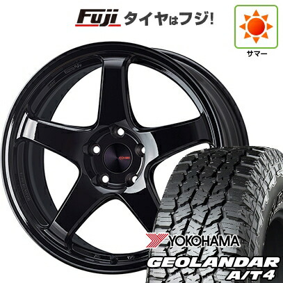 【新品国産車用5穴114.3】 夏タイヤ ホイール4本セット 225/60R17 ヨコハマ ジオランダー A/T4 G018 RBL ENKEI エンケイ PerformanceLine PF05 フジオリジナルカラー 7J 17インチ(送料無料)