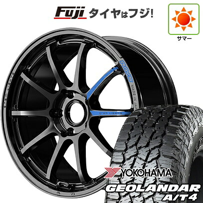 【新品国産車用5穴114.3】 夏タイヤ ホイール4本セット 225/60R18 ヨコハマ ジオランダー A/T4 G018 RBL RAYS レイズ グラムライツ 57NR SPEC-M 7.5J 18インチ(送料無料)
