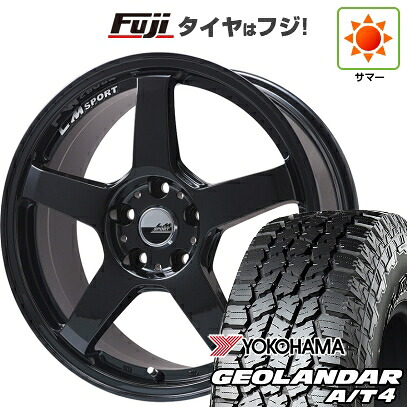 【新品国産車用5穴114.3】 夏タイヤ ホイール4本セット 225/60R18 ヨコハマ ジオランダー A/T4 G018 RBL レアマイスター LMスポーツ LM-05R(グロスブラック) 7.5J 18インチ(送料無料)｜フジ スペシャルセレクション