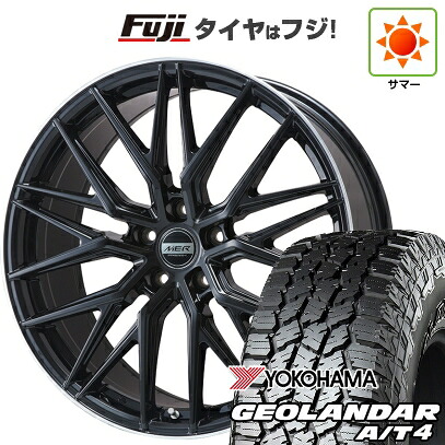 【新品国産車用5穴114.3】 夏タイヤ ホイール4本セット 235/60R18 ヨコハマ ジオランダー A/T4 G018 RBL プレミックス MER XMESH グロスブラック/リムポリッシュ 7J 18インチ(送料無料)｜フジ スペシャルセレクション