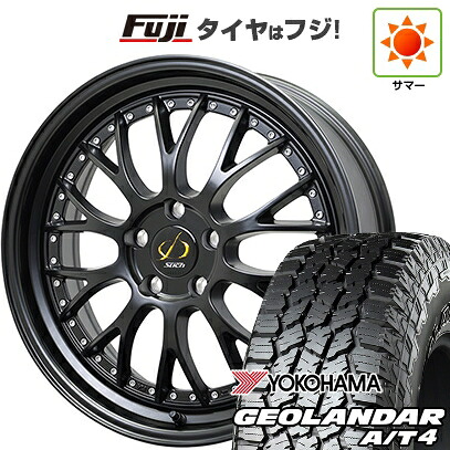 【新品国産車用5穴114.3】 夏タイヤ ホイール4本セット 225/60R18 ヨコハマ ジオランダー A/T4 G018 RBL ホットスタッフ シュティッヒ メッシュNR 8J 18インチ(送料無料)|フジ スペシャルセレクション