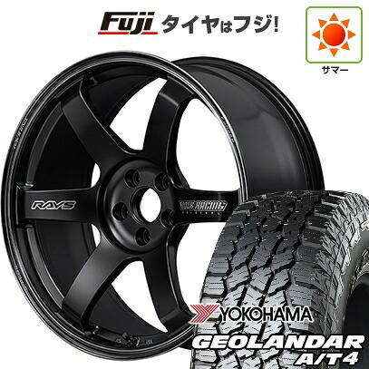 【新品国産車用5穴100】 夏タイヤ ホイール4本セット 225/55R18 ヨコハマ ジオランダー A/T4 G018 RBL RAYS レイズ ボルクレーシング TE37 サーガ S-plus Black Shadow 7.5J 18インチ(送料無料)