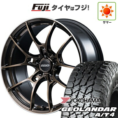 【新品国産車用5穴114.3】 夏タイヤ ホイール4本セット 225/60R18 ヨコハマ ジオランダー A/T4 G018 RBL RAYS レイズ ボルクレーシング G025 SZ EDITION 8J 18インチ(送料無料)