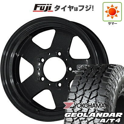 【新品】ジムニー 夏タイヤ ホイール4本セット 175/80R16 ヨコハマ ジオランダー A/T4 G018 WL/RBL ヨコハマ アドバンレーシング GT ヘビーデューティー for JIMNY 5.5J 16インチ(送料無料)