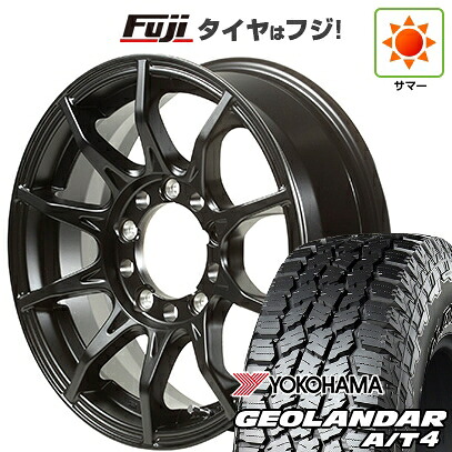 【新品】ジムニー 夏タイヤ ホイール4本セット 175/80R16 ヨコハマ ジオランダー A/T4 G018 WL/RBL ゴジゲン ブラックマン G I 5.5J 16インチ(送料無料)