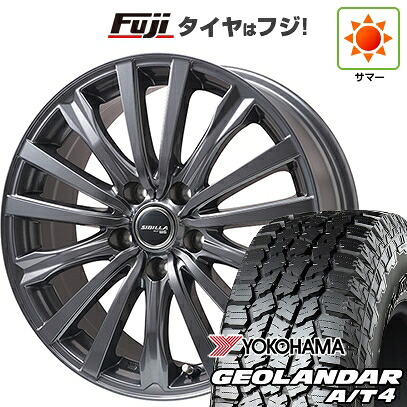 【新品国産車用5穴114.3】 夏タイヤ ホイール4本セット 225/65R17 102 H ヨコハマ ジオランダー A/T4 G018 RBL トピー シビラ NEXT W-5 ディープグレー【限定】 7J 17インチ(送料無料)