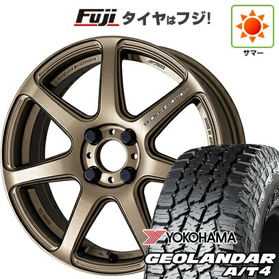 【新品国産車用5穴114.3】 夏タイヤ ホイール4本セット 225/65R17 102 H ヨコハマ ジオランダー A/T4 G018 RBL WORK ワーク エモーション T7R 7J 17インチ(送料無料)