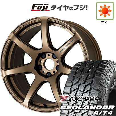 【新品国産車用5穴100】 夏タイヤ ホイール4本セット 225/55R18 ヨコハマ ジオランダー A/T4 G018 RBL WORK ワーク エモーション T7R 7.5J 18インチ(送料無料)